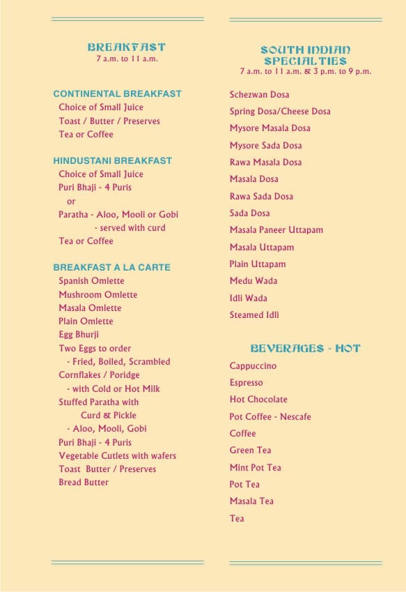 Cafe-menu